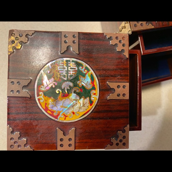 Oriental antique jewelry box - Picture 7 of 8